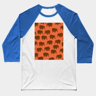 Indian Elephant Pattern Baseball T-Shirt